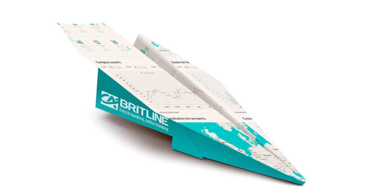 100% digital contact, site & mobile application for Britline which assumes High-End Banking