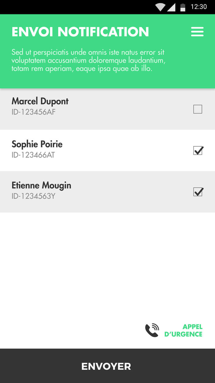 Tap&check - Ecran Notifications